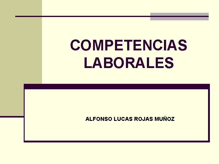 COMPETENCIAS LABORALES ALFONSO LUCAS ROJAS MUÑOZ 