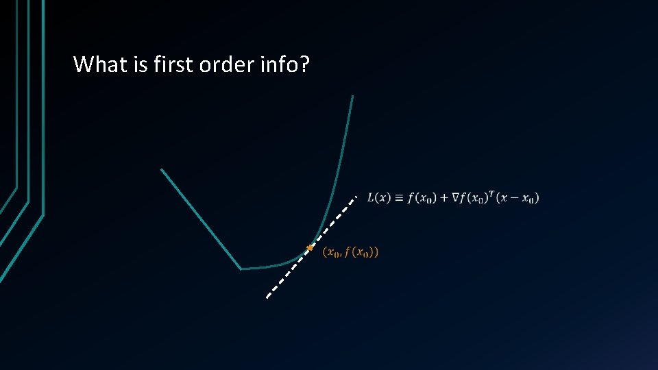 What is first order info? 