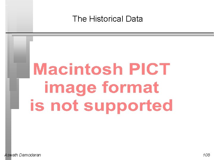 The Historical Data Aswath Damodaran 108 