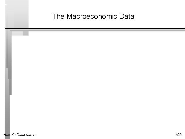 The Macroeconomic Data Aswath Damodaran 109 