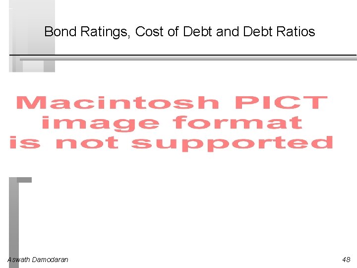 Bond Ratings, Cost of Debt and Debt Ratios Aswath Damodaran 48 