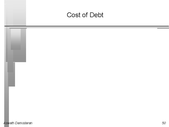 Cost of Debt Aswath Damodaran 50 