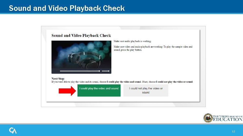 Sound and Video Playback Check 12 
