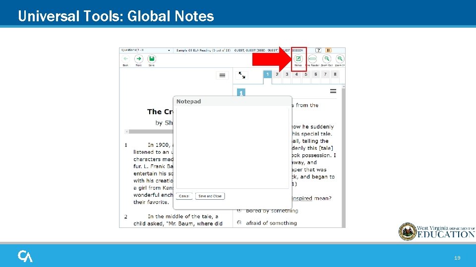 Universal Tools: Global Notes 19 