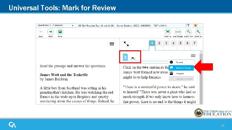 Universal Tools: Mark for Review 22 