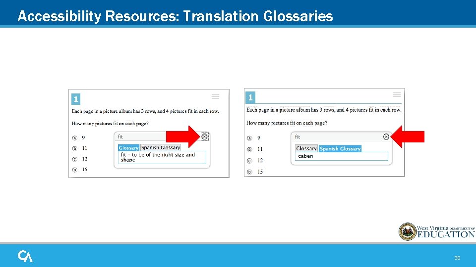 Accessibility Resources: Translation Glossaries 30 