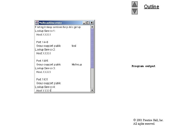 Outline Program output 2001 Prentice Hall, Inc. All rights reserved. Outline Program output 2001 Prentice Hall, Inc. All rights reserved.