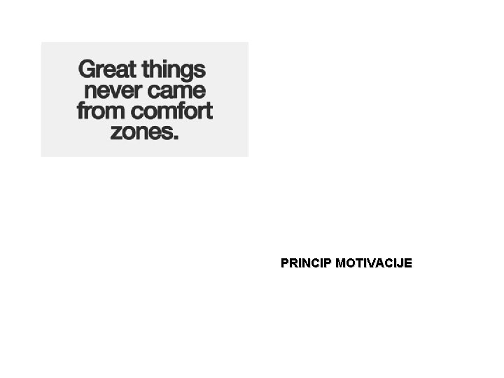 PRINCIP MOTIVACIJE 