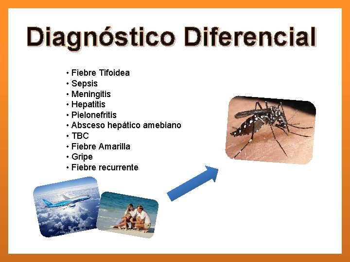 Diagnóstico Diferencial • Fiebre Tifoidea • Sepsis • Meningitis • Hepatitis • Pielonefritis •