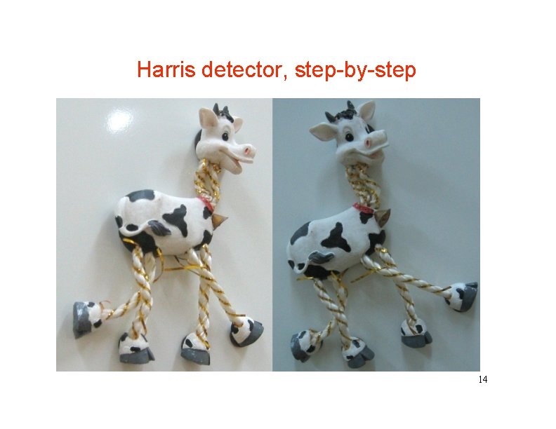 Harris detector, step-by-step 14 