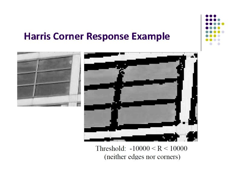 Harris Corner Response Example 