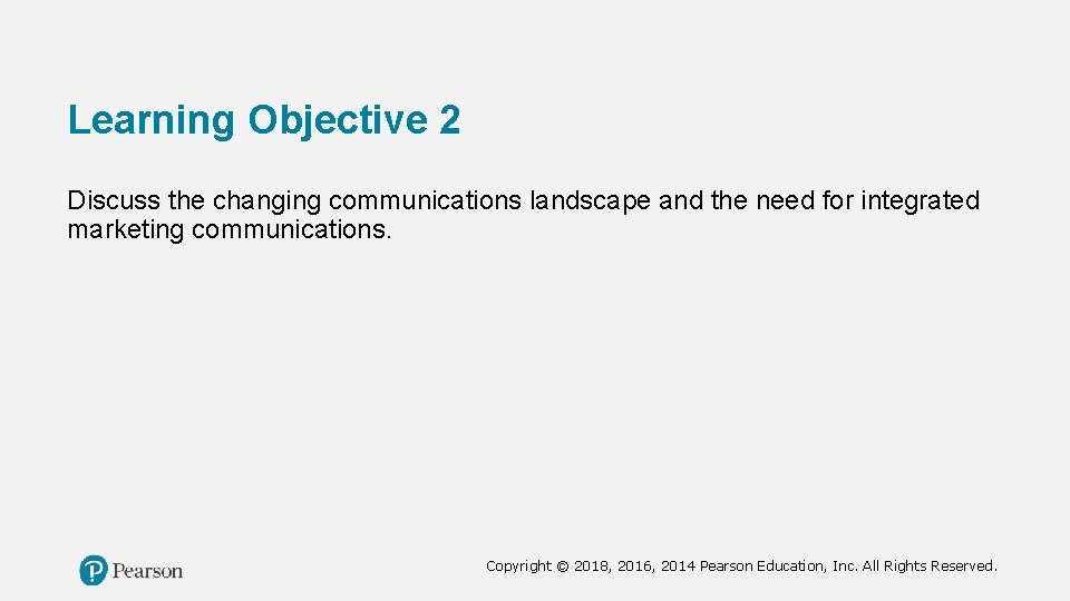 Learning Objective 2 Discuss the changing communications landscape and the need for integrated marketing