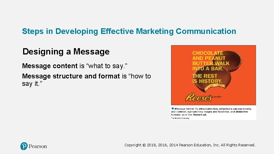 Steps in Developing Effective Marketing Communication Designing a Message content is “what to say.