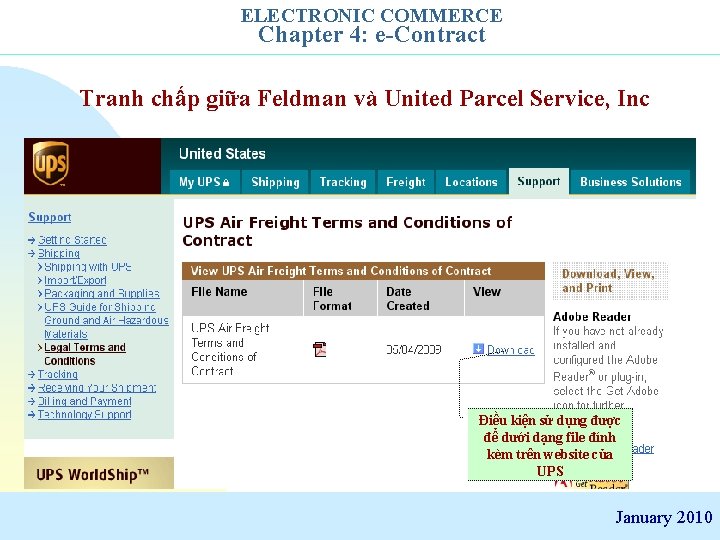 ELECTRONIC COMMERCE Chapter 4: e-Contract Tranh chấp giữa Feldman và United Parcel Service, Inc.