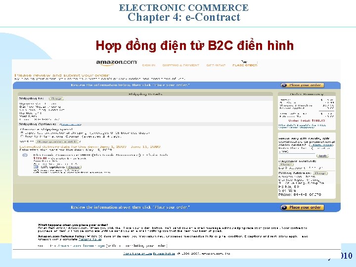 ELECTRONIC COMMERCE Chapter 4: e-Contract Hợp đồng điện tử B 2 C điển hình