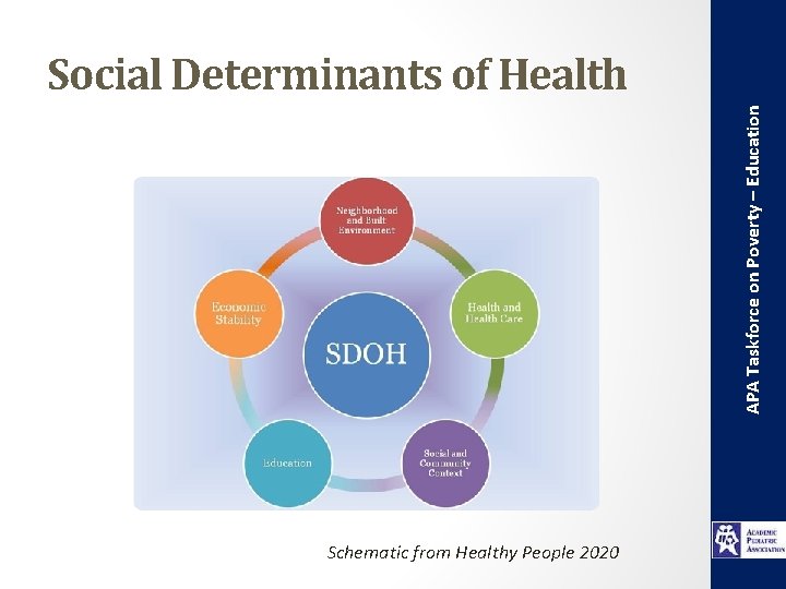 APA Taskforce on Poverty – Education Social Determinants of Health Schematic from Healthy People