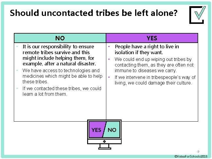 Should uncontacted tribes be left alone? NO • • • It is our responsibility