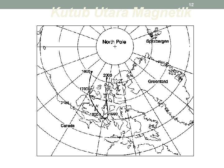 12 Kutub Utara Magnetik 