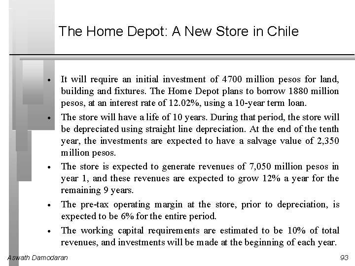 The Home Depot: A New Store in Chile · · · It will require