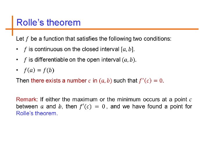 Rolle’s theorem 