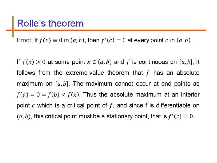 Rolle’s theorem 