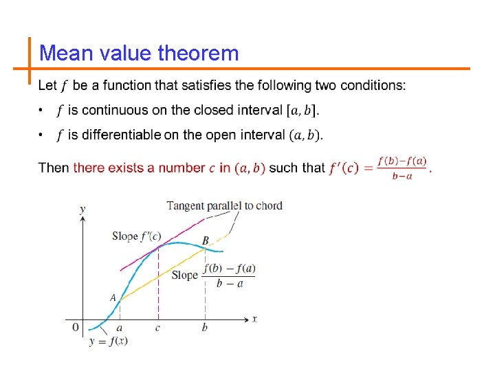 Mean value theorem 