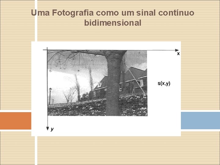 Uma Fotografia como um sinal contínuo bidimensional 