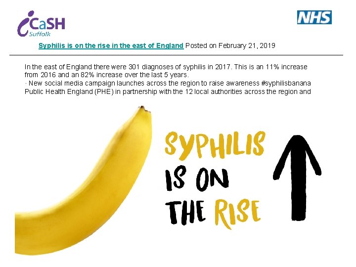 Syphilis is on the rise in the east of England Posted on February 21,