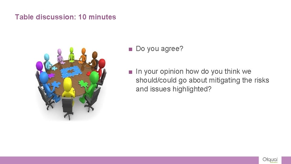 Table discussion: 10 minutes ■ Do you agree? ■ In your opinion how do Table discussion: 10 minutes ■ Do you agree? ■ In your opinion how do