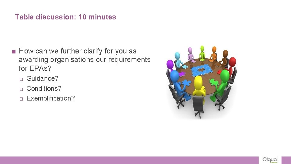 Table discussion: 10 minutes ■ How can we further clarify for you as awarding Table discussion: 10 minutes ■ How can we further clarify for you as awarding