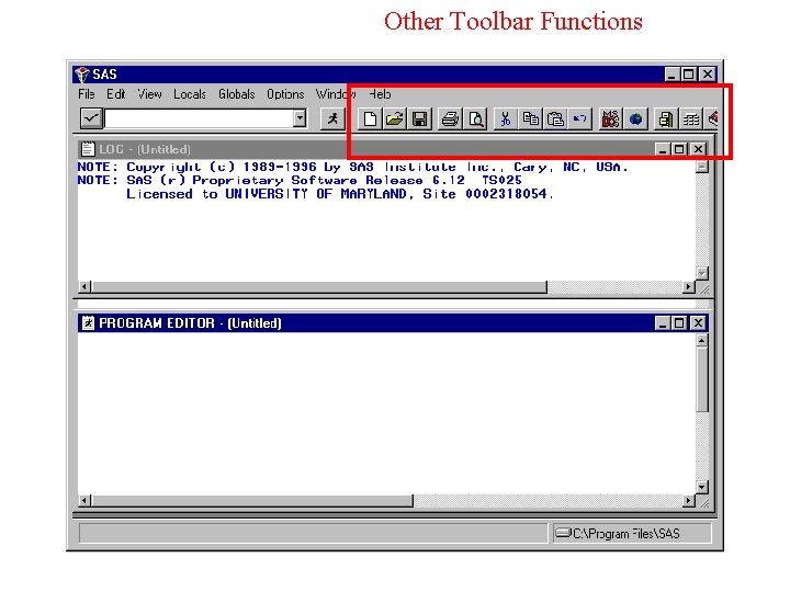 Other Toolbar Functions 