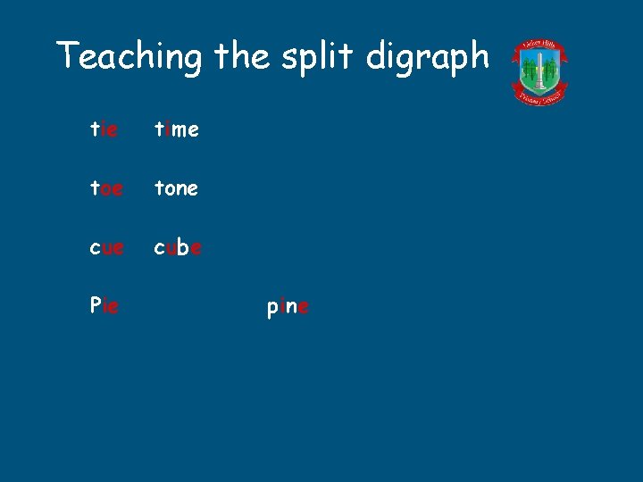 Teaching the split digraph tie time tone cube Pie pine 