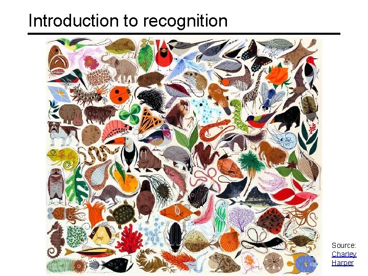 Introduction to recognition Source: Charley Harper 