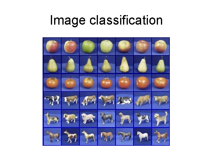 Image classification Image classification