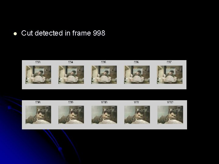 l Cut detected in frame 998 