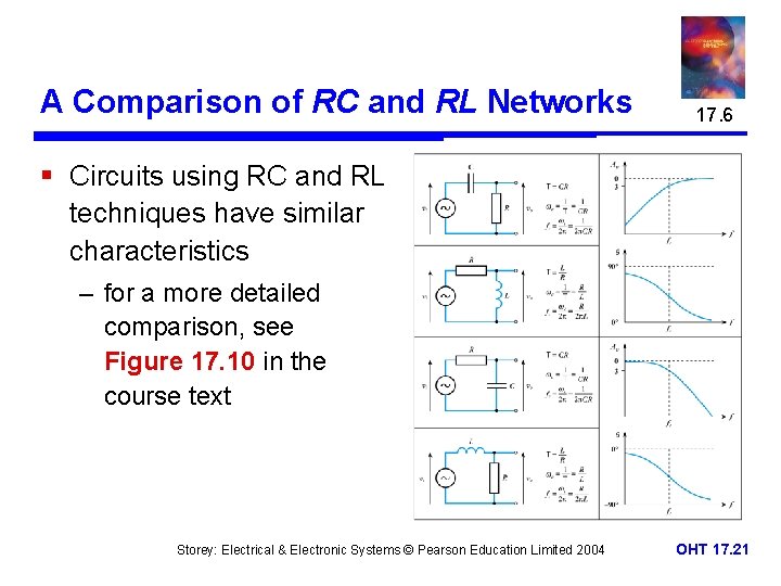 A Comparison of RC and RL Networks 17. 6 § Circuits using RC and