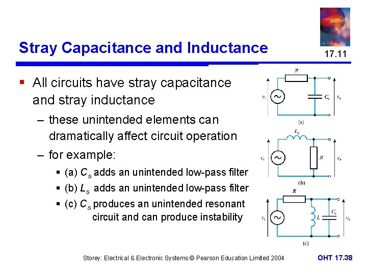 Stray Capacitance and Inductance 17. 11 § All circuits have stray capacitance and stray