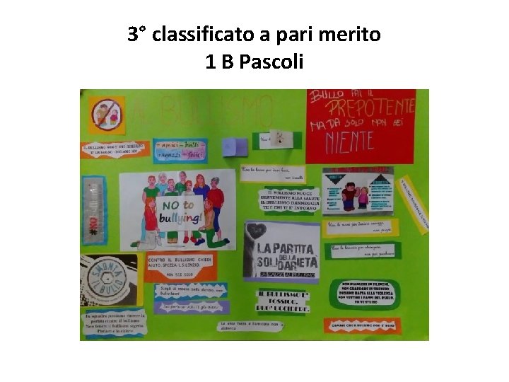 3° classificato a pari merito 1 B Pascoli 