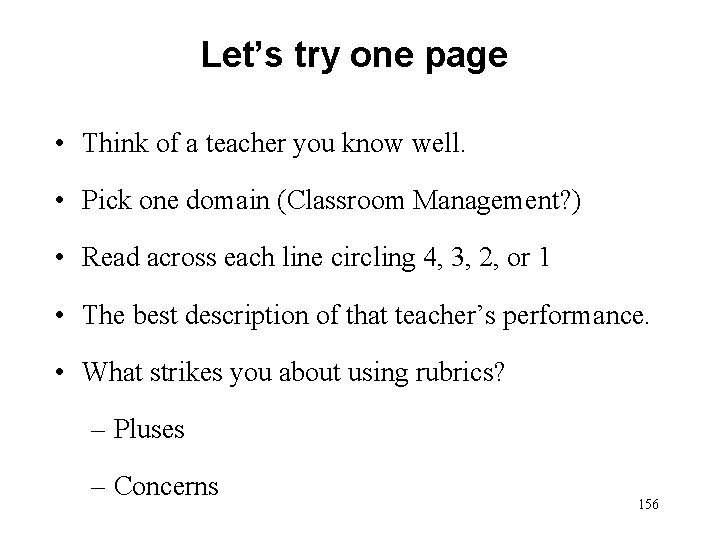 Let’s try one page • Think of a teacher you know well. • Pick