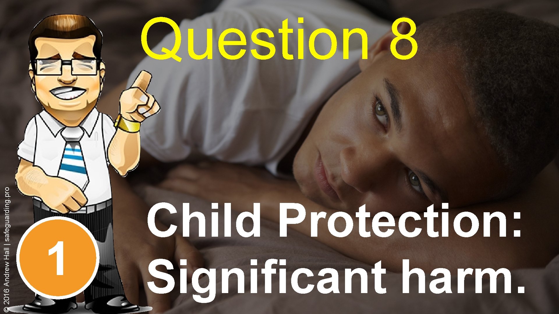 © 2016 Andrew Hall | safeguarding. pro Question 8 1 Child Protection: Significant harm.