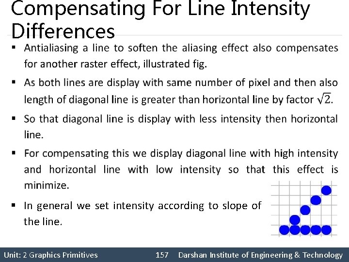 Compensating For Line Intensity Differences § § In general we set intensity according to