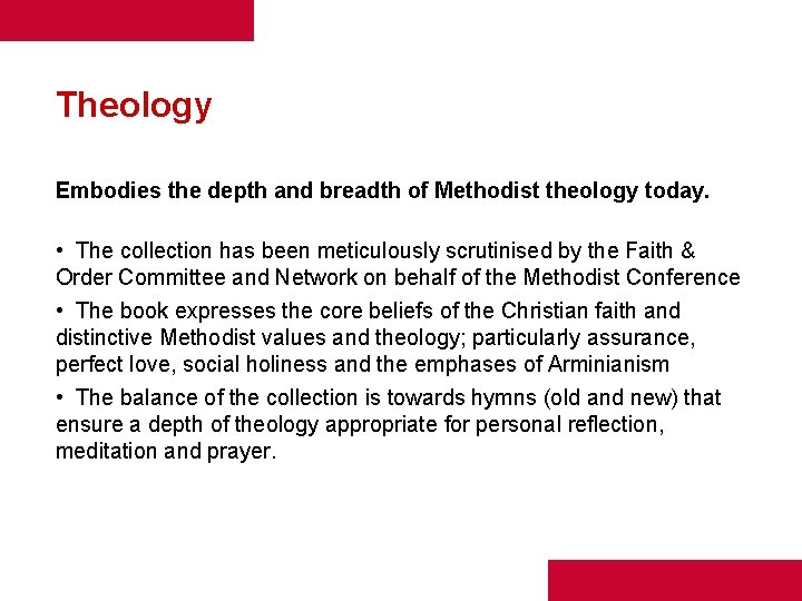 Theology Embodies the depth and breadth of Methodist theology today. • The collection has