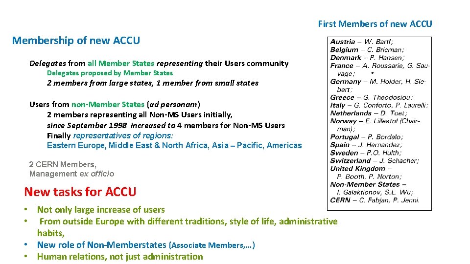 First Members of new ACCU Membership of new ACCU Delegates from all Member States