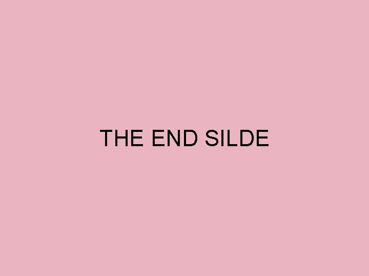 THE END SILDE 