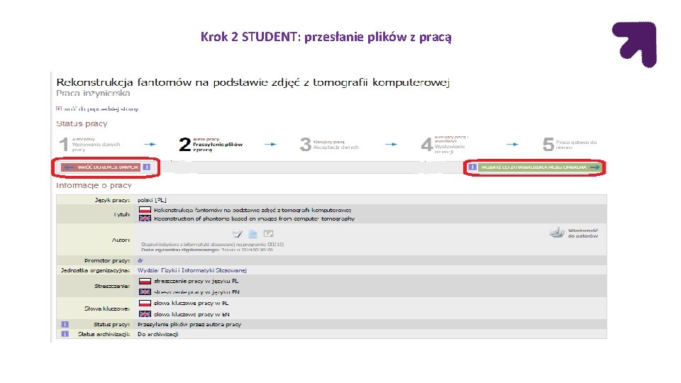 Krok 2 STUDENT: przesłanie plików z pracą Krok 2 STUDENT: przesłanie plików z pracą