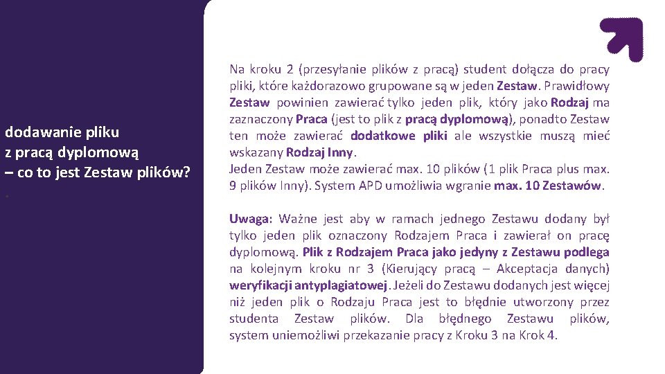 dodawanie pliku z pracą dyplomową – co to jest Zestaw plików? . Na kroku dodawanie pliku z pracą dyplomową – co to jest Zestaw plików? . Na kroku
