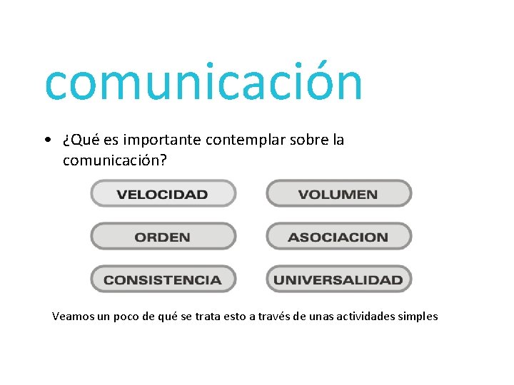 parte 2 comunicación • ¿Qué es importante contemplar sobre la comunicación? Veamos un poco
