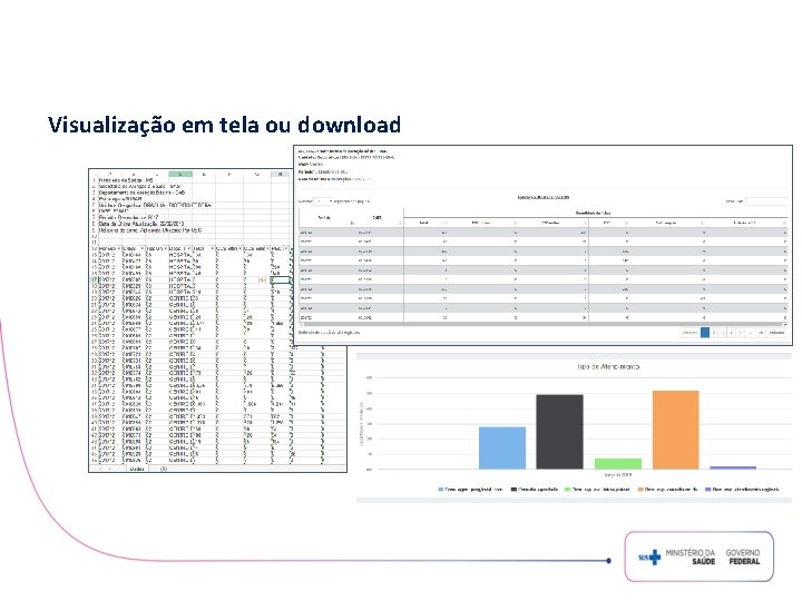 Visualização em tela ou download 