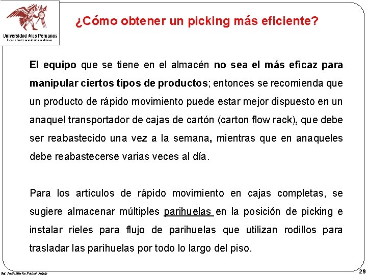 ¿Cómo obtener un picking más eficiente? El equipo que se tiene en el almacén