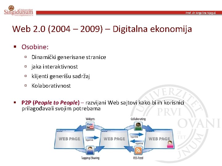 Prof. dr Angelina Njeguš Web 2. 0 (2004 – 2009) – Digitalna ekonomija §